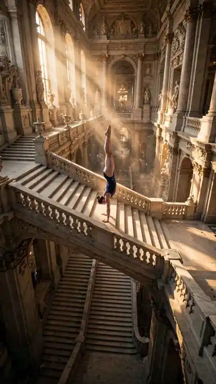 Handstand Walk Down 100 Stairs