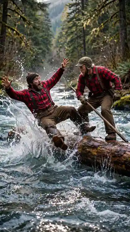 Log Rolling River Duel