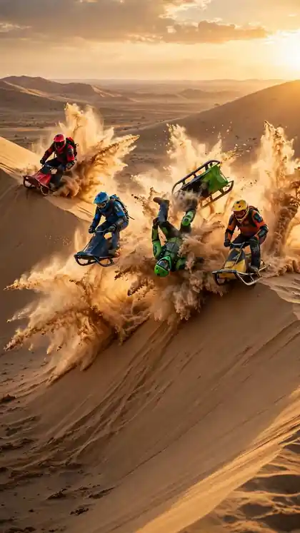 Sand Dune Sled Sprint Race
