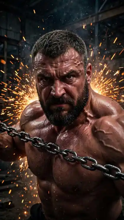 Snapping a Steel Chain Barehanded