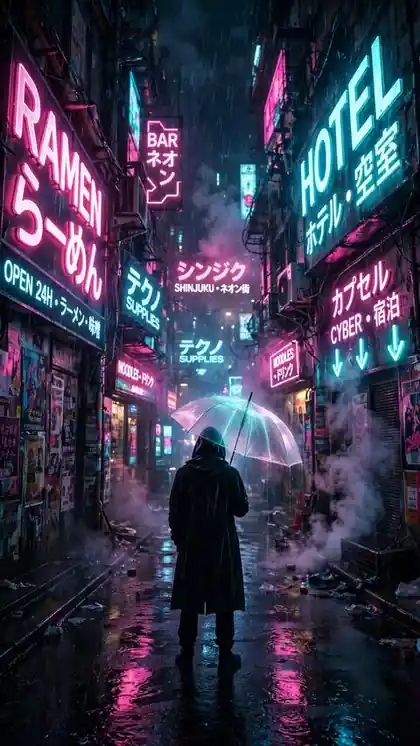 Cyberpunk Rainy Alley