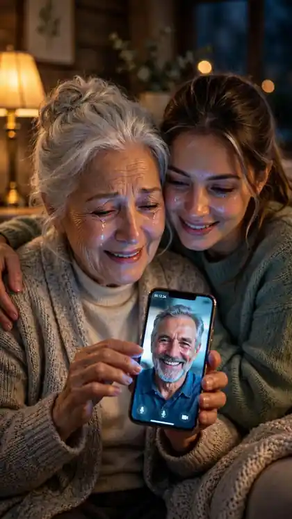 Daughter Teaches Mom to Video Call Dad