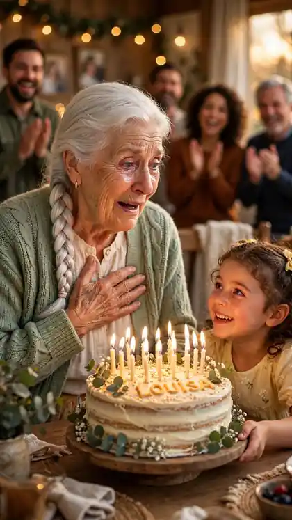 Grandmother's First Birthday Cake at 80