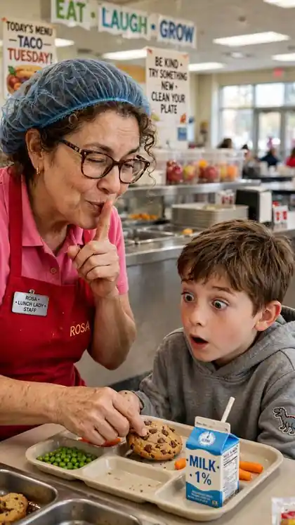 Lunch Lady's Extra Cookie for the Quiet Kid