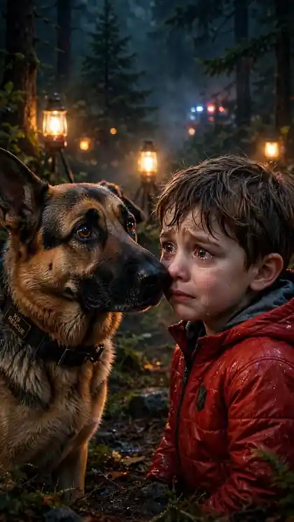 Police Dog Finds the Lost Little Boy