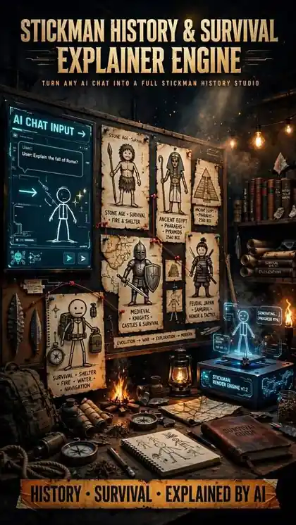Stickman History & Survival Explainer Engine