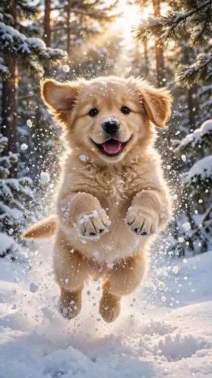 Puppy's First Snow