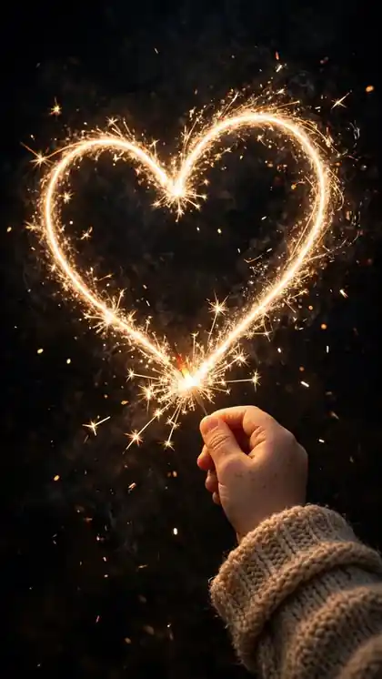 Sparkler Light Trails at Night