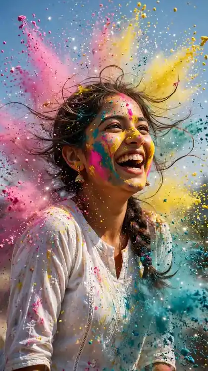 Holi Color Powder Explosion