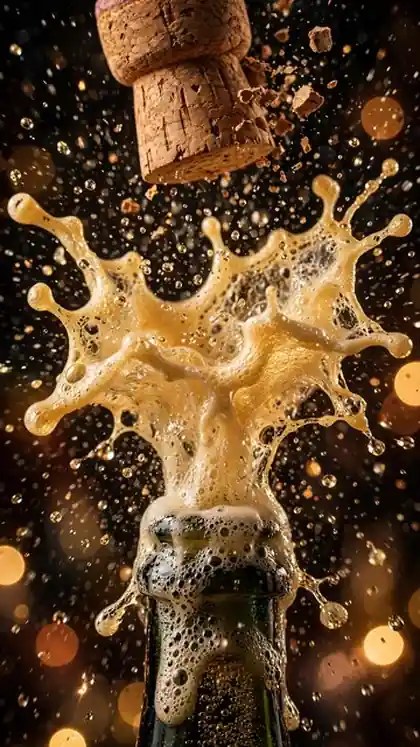 Champagne Pop in Slow Motion