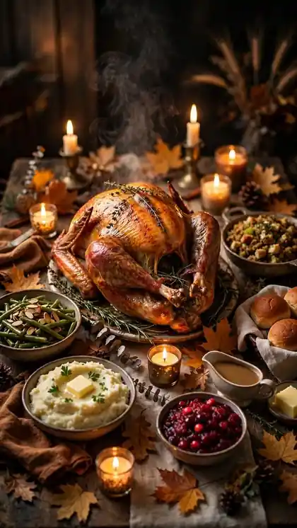 Thanksgiving Table in Warm Light