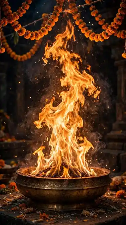 Sacred Fire at the Mandap
