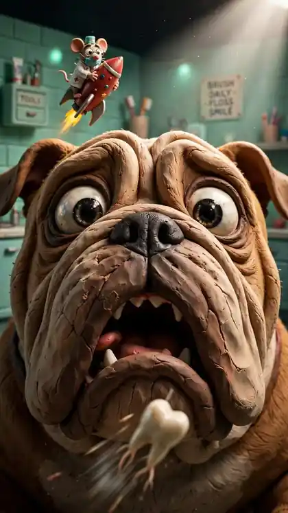 Clay Dog's First Dentist Visit