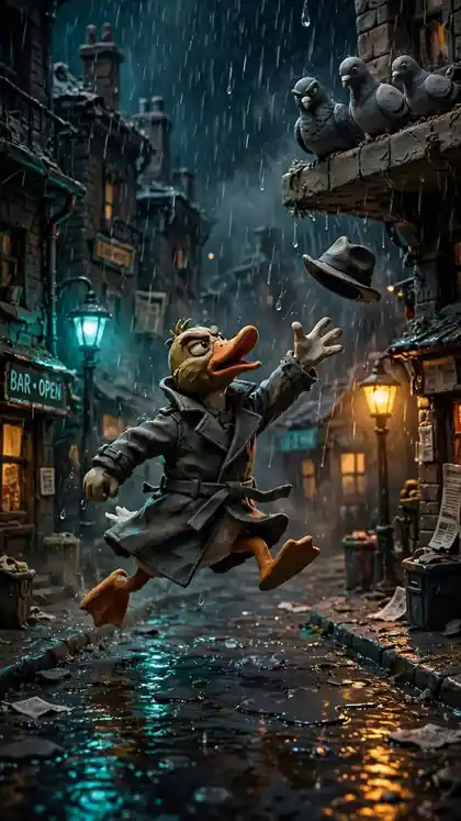 Clay Duck Detective's Lost Hat