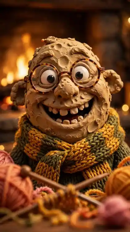 Clay Grandma Knits a Monster