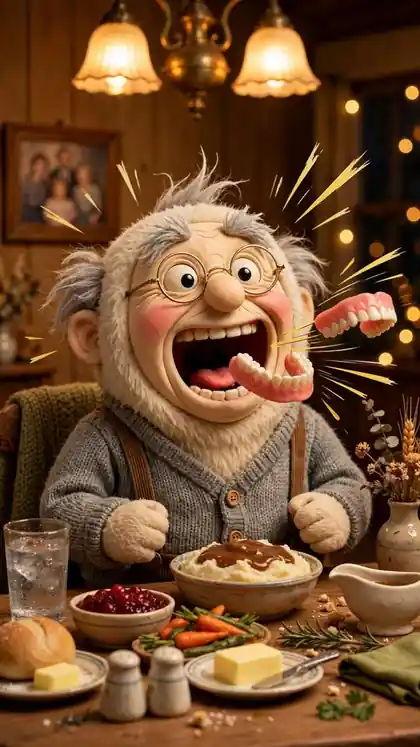Clay Grandpa's Runaway Dentures