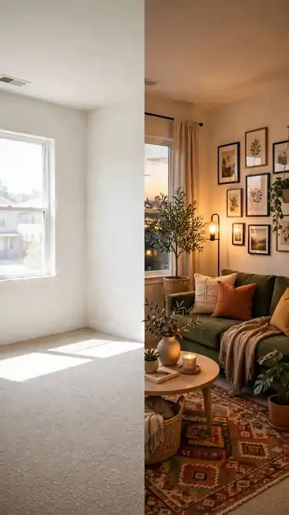Empty Rental Living Room Styled From Scratch