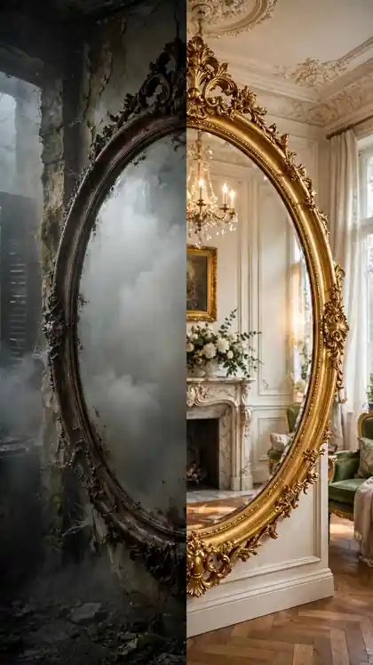 Foggy Antique Mirror Brought Back to Life