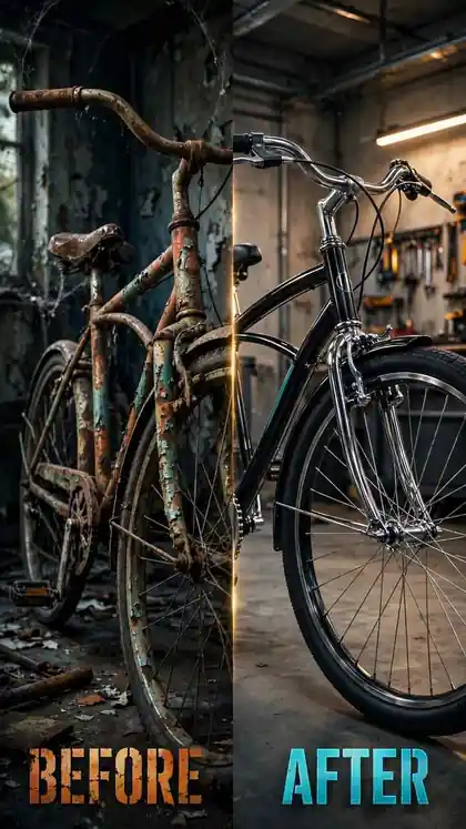 Rusty Bike to Showroom Shine in 15 Seconds