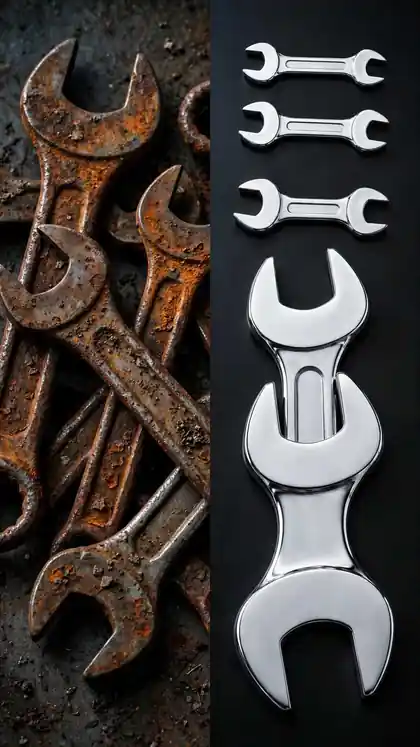 Rust-Caked Wrenches Restored to Chrome