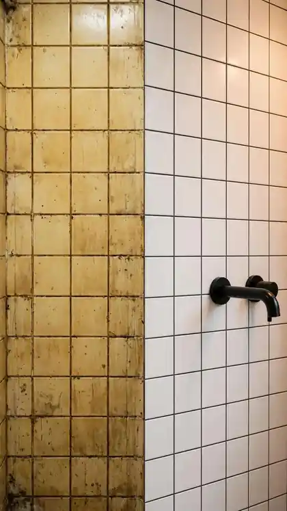 Yellowed Bathroom Tiles Reglazed Like New